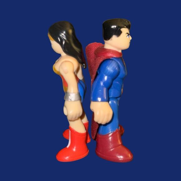Imaginext DC Super Friends Collection Superman & Wonder Woman Figure Set A6 - Picture 2 of 7
